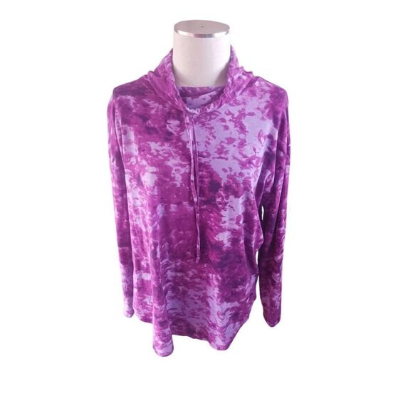 Lands end modest tye dye large Women's full coverage funnel neck - Picture 1 of 3